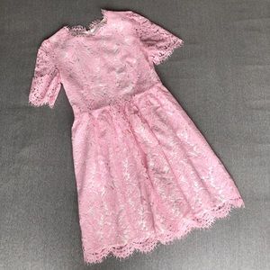 Pink lace dress